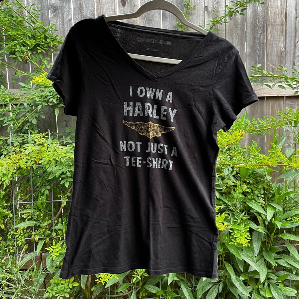 Harley-Davidson Black T-Shirt 'I‎ Own a Harley Not Just a Tee-shirt' Medium